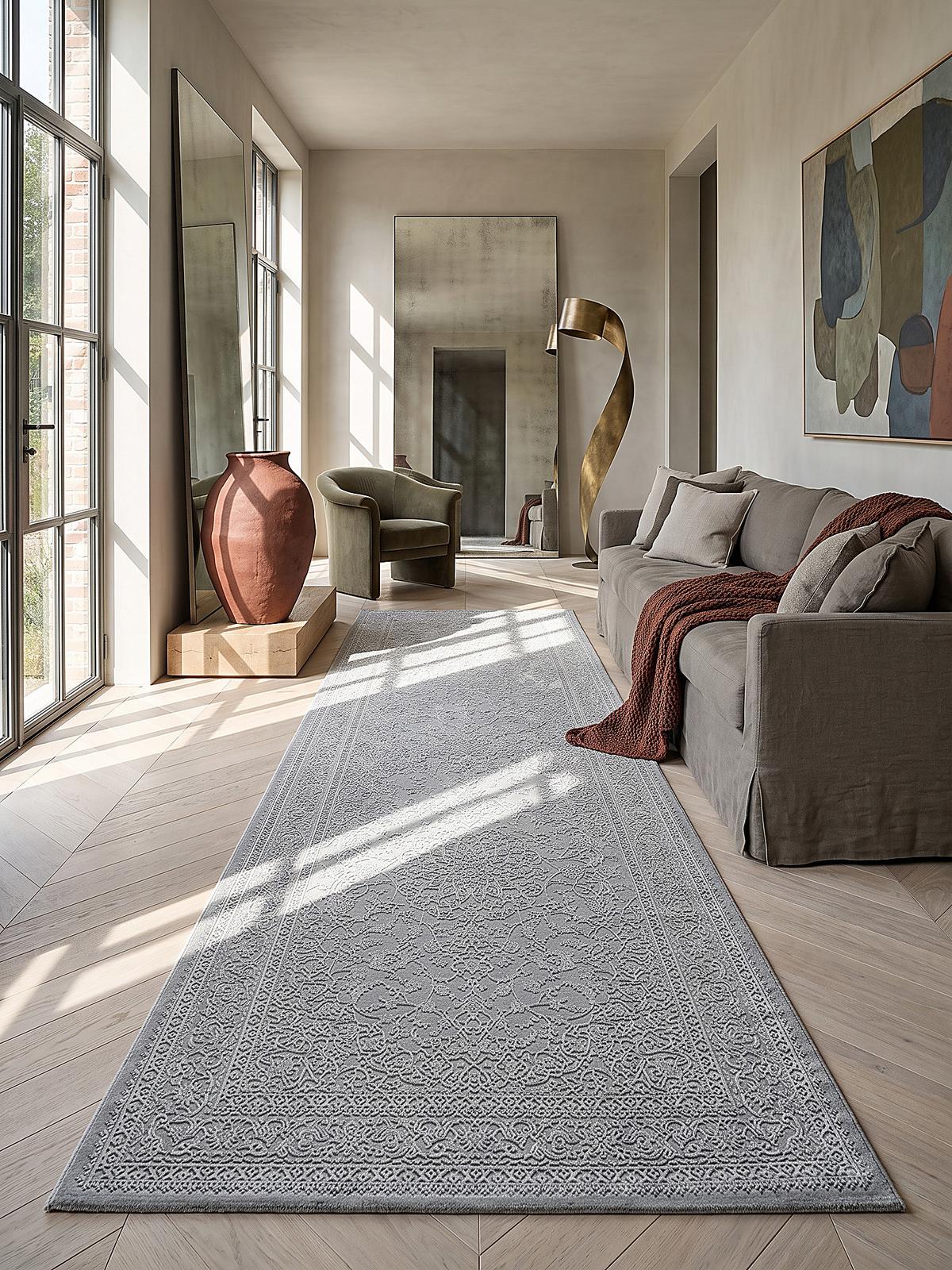 TEPPICHLÄUFER Uni KASOS Polyester Creme 80 x 300 cm - Beige, Textil (80/300cm) - KADIMA DESIGN