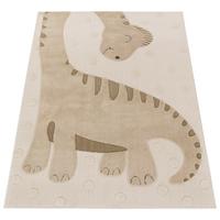 KINDERTEPPICH, mit Dino-Motiv, Beige, 120 x 160 cm - Beige, Textil (160/120cm) - KADIMA DESIGN