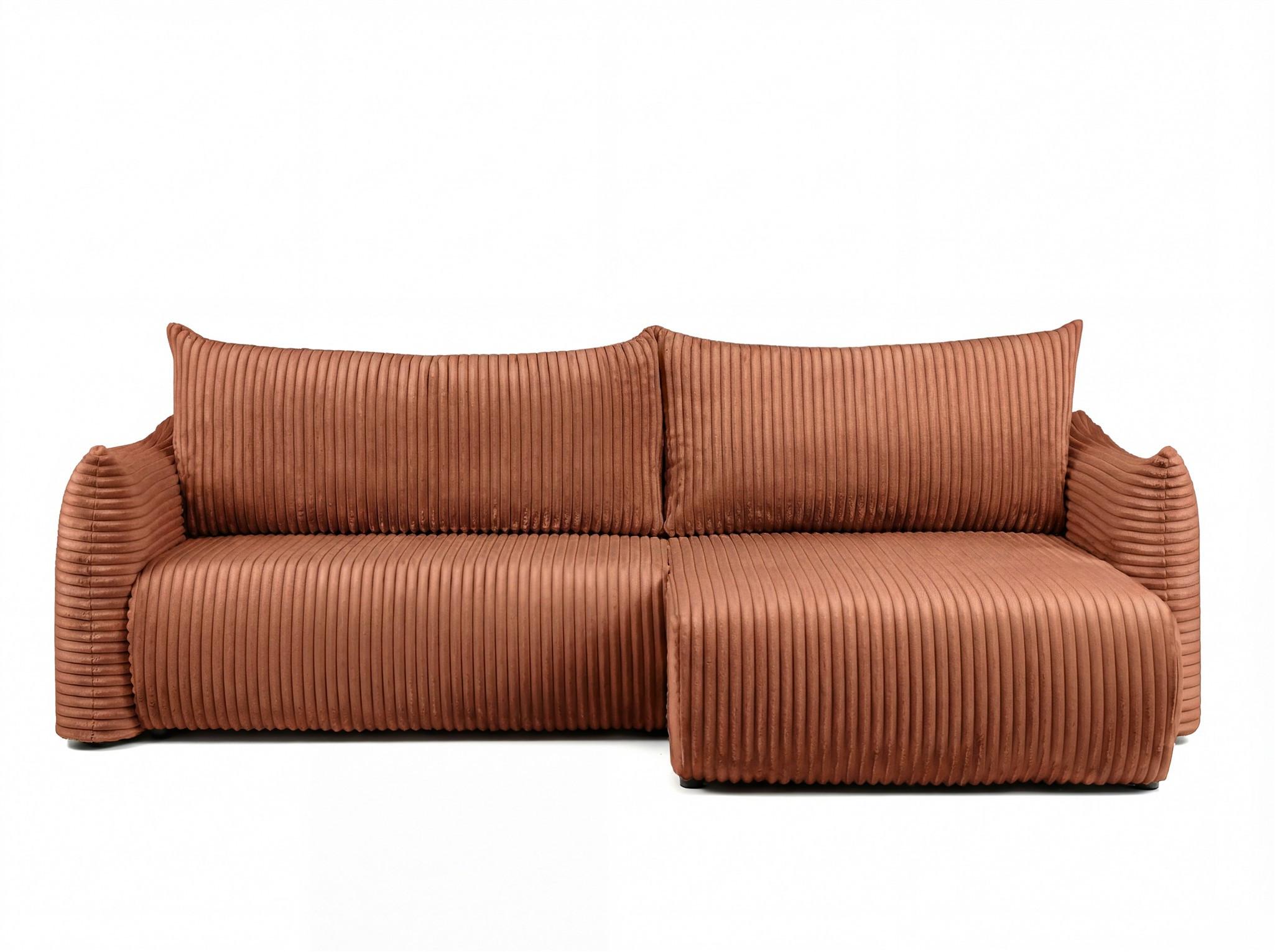 ECKSOFA Mailand Mit Schlaffunktion - Braun, Holzwerkstoff/Textil (260/154cm) - Fun Möbel