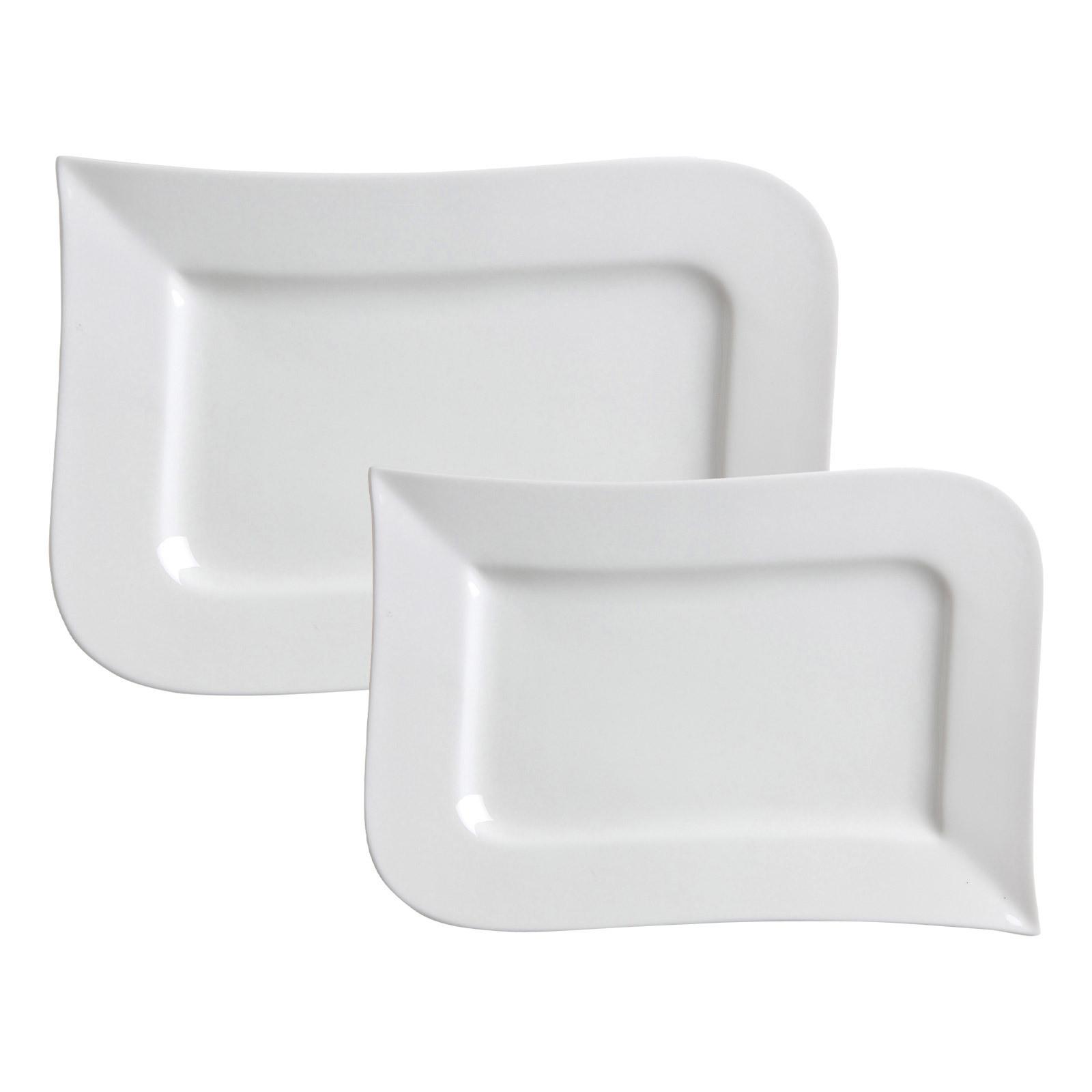SERVIERPLATTEN SET Melodie weiß 2-tlg. - Weiß, Keramik (2/2/2cm) - Ritzenhoff Breker