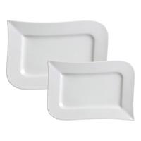 SERVIERPLATTEN SET Melodie weiß 2-tlg. - Weiß, Keramik (2/2/2cm) - Ritzenhoff Breker