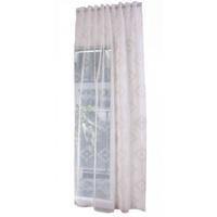 GARDINE VALENCIA HxB 245x145 cm Natur Taupe Chevron - Weiß, Textil (145/245cm) - Gardinenbox