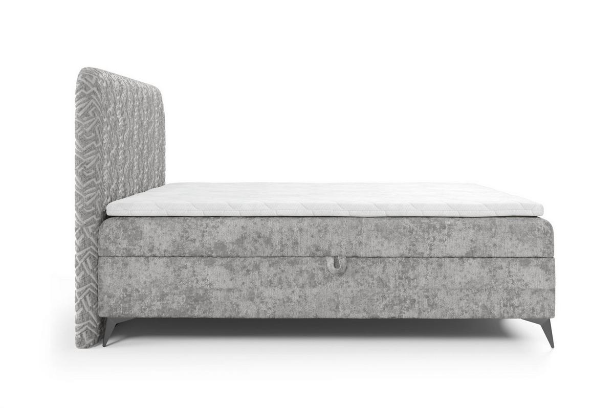 BOXBETT Triana - Hellgrau, Holzwerkstoff/Textil (160/200cm) - Fun Möbel