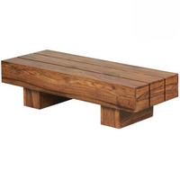 COUCHTISCH aus Massivholz – Landhausstil für das Wohnzimmer, Dunkelbraun 120x45x30 cm - Braun, Holz (45/120/30cm) - KADIMA DESIGN