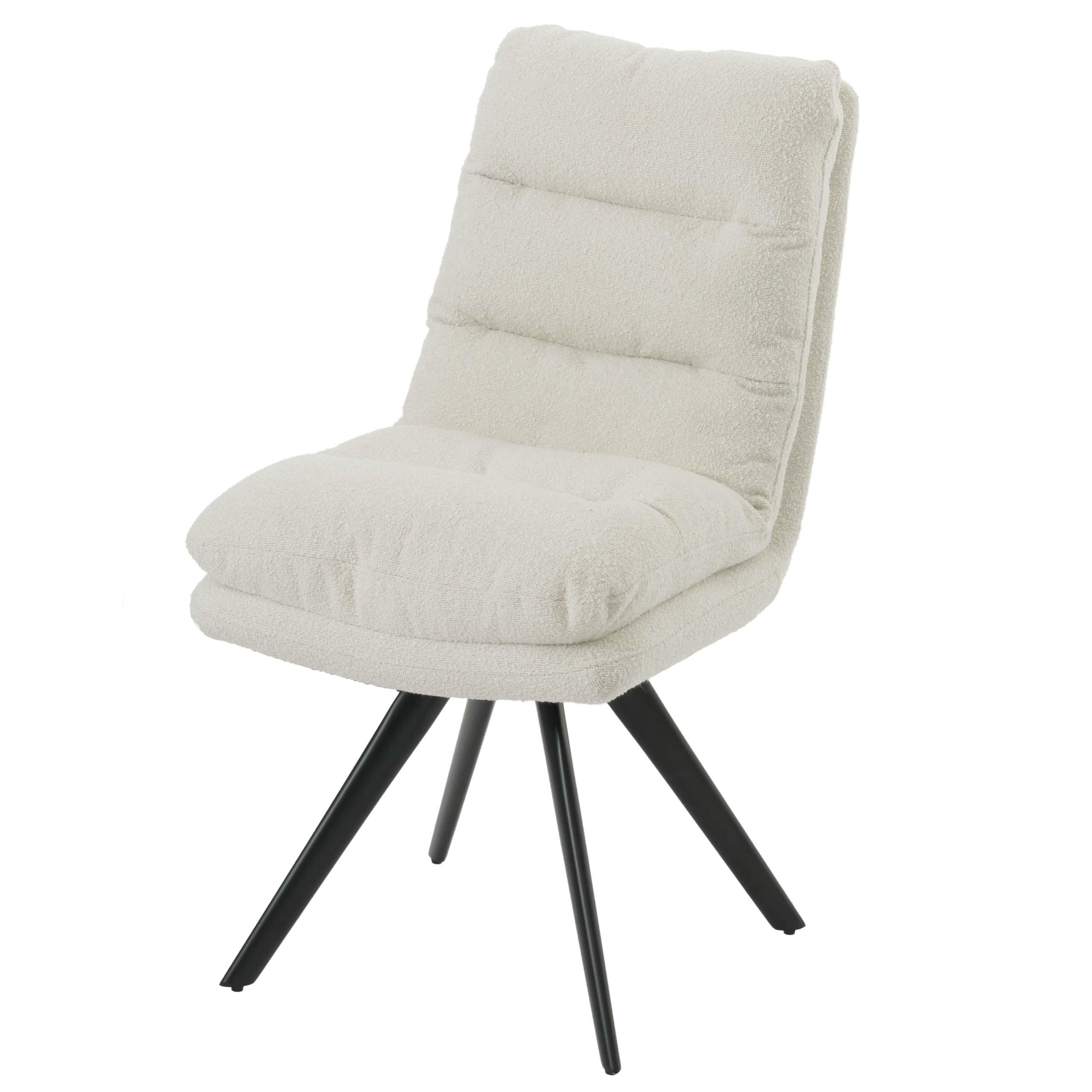 ESSZIMMERSTUHL Weiß - Creme/Weiß, Textil (48/92/68cm) - MCW