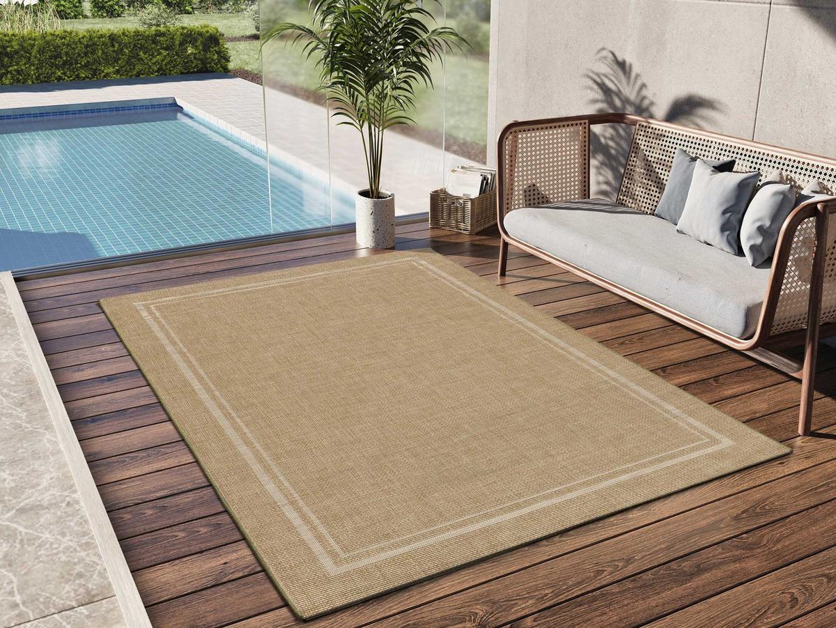 OUTDOORTEPPICH Beige Mit Juteeffekt Guinea 80/150 cm - Beige, Textil (80/150cm) - Atticgo
