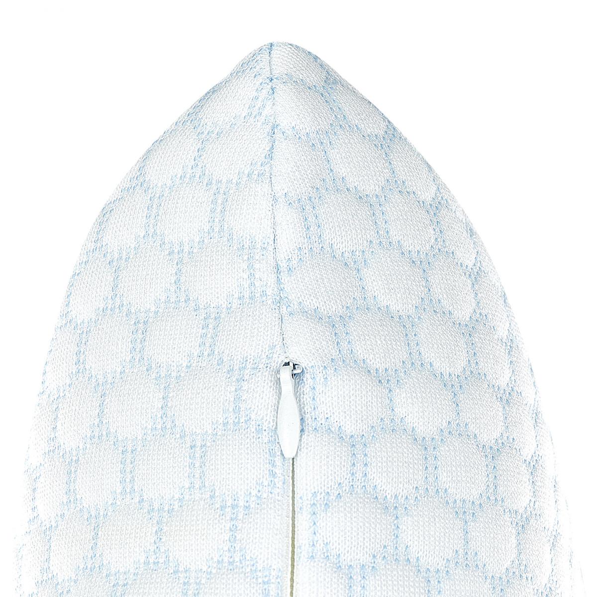 KOPFKISSEN Weiß 40/60 cm Emin - Blau/Weiß, Textil (60/40cm) - Beliani