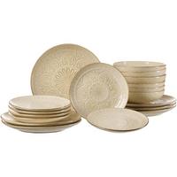 TELLERSET Omara beige 18-tlg. - Beige, Keramik (36/33.5/54cm) - Ritzenhoff Breker
