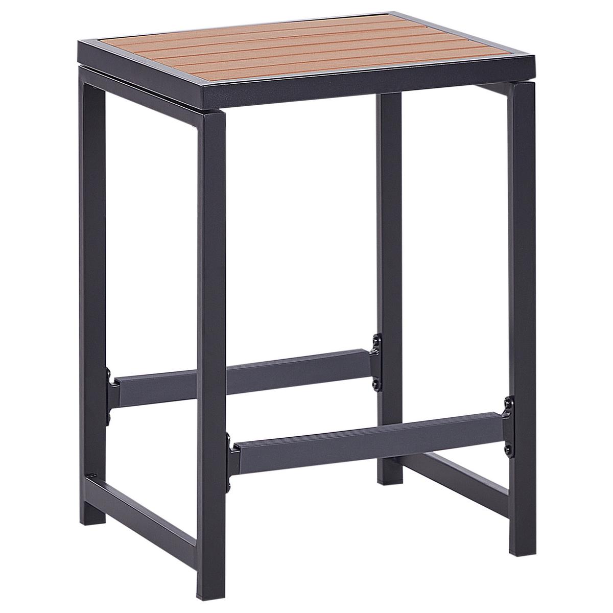 GARTENMÖBEL-SET 2-Sitzer Schwarz Avetrana - Hellbraun/Schwarz, Metall - Beliani