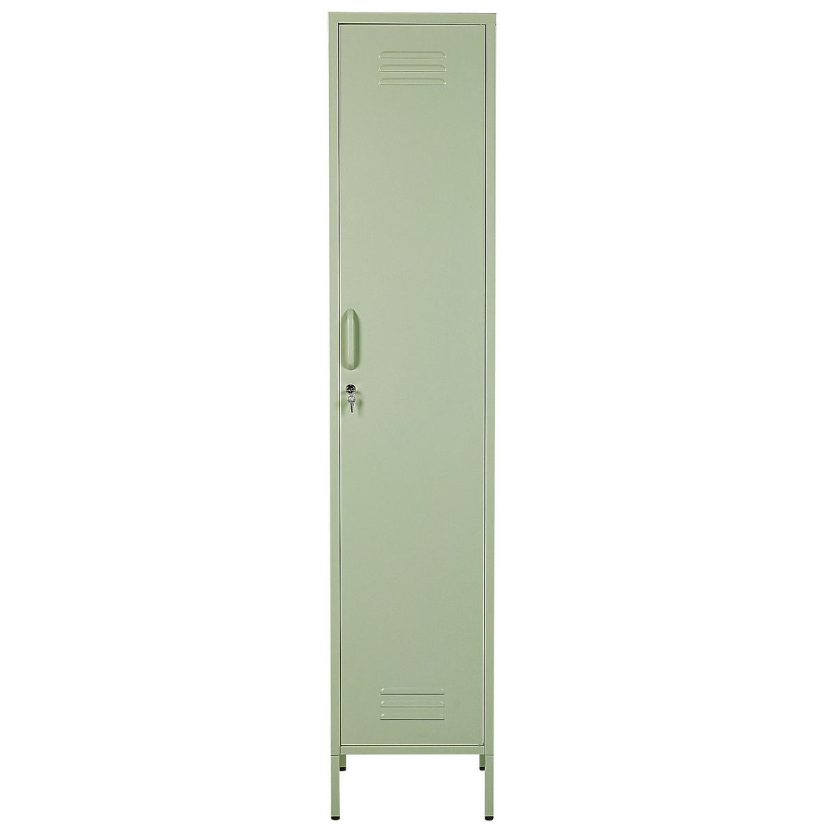 GARDEROBENSCHRANK grün Frome - Grün, Metall (38/185/50cm) - Beliani
