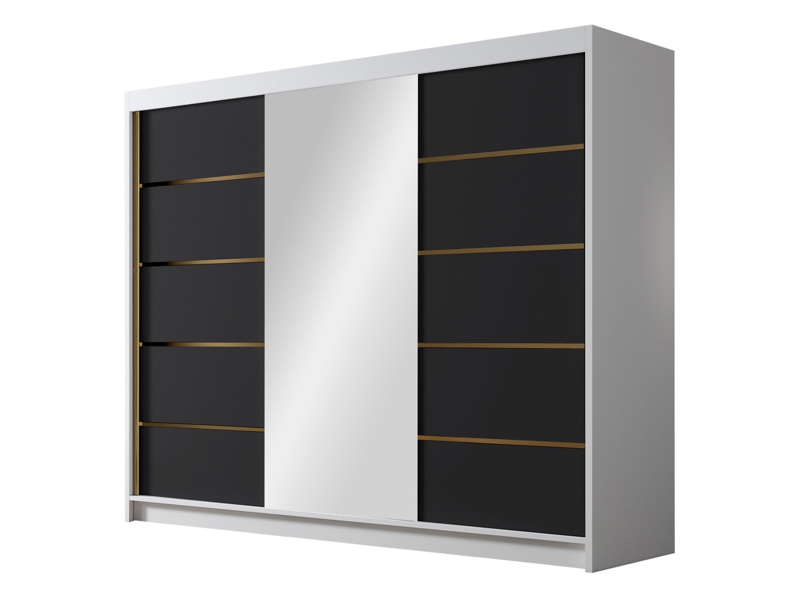 SCHIEBETÜRENSCHRANK Amber VI - Goldfarben/Multicolor, Holzwerkstoff/Metall (250/215/58cm) - MIRJAN24