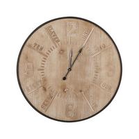 WANDUHR heller Holzfarbton/schwarz Dole - Hellbraun, Holzwerkstoff (60/60/5cm) - Beliani