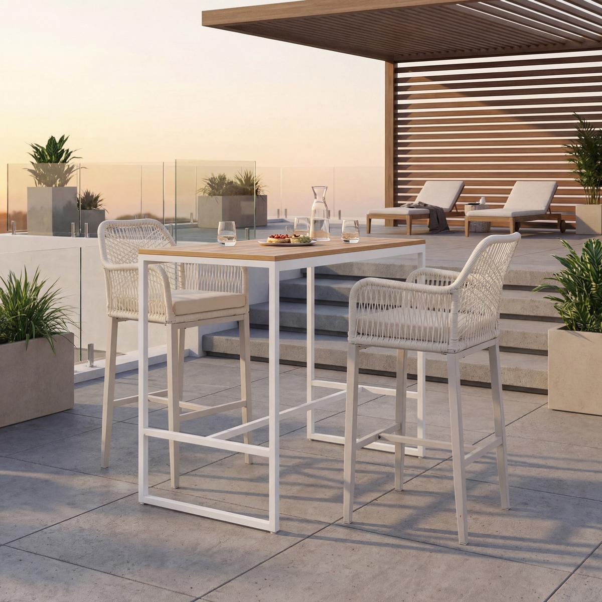 BARHOCKER Cremeweiß - Creme, Textil (51/105/60cm) - MCW