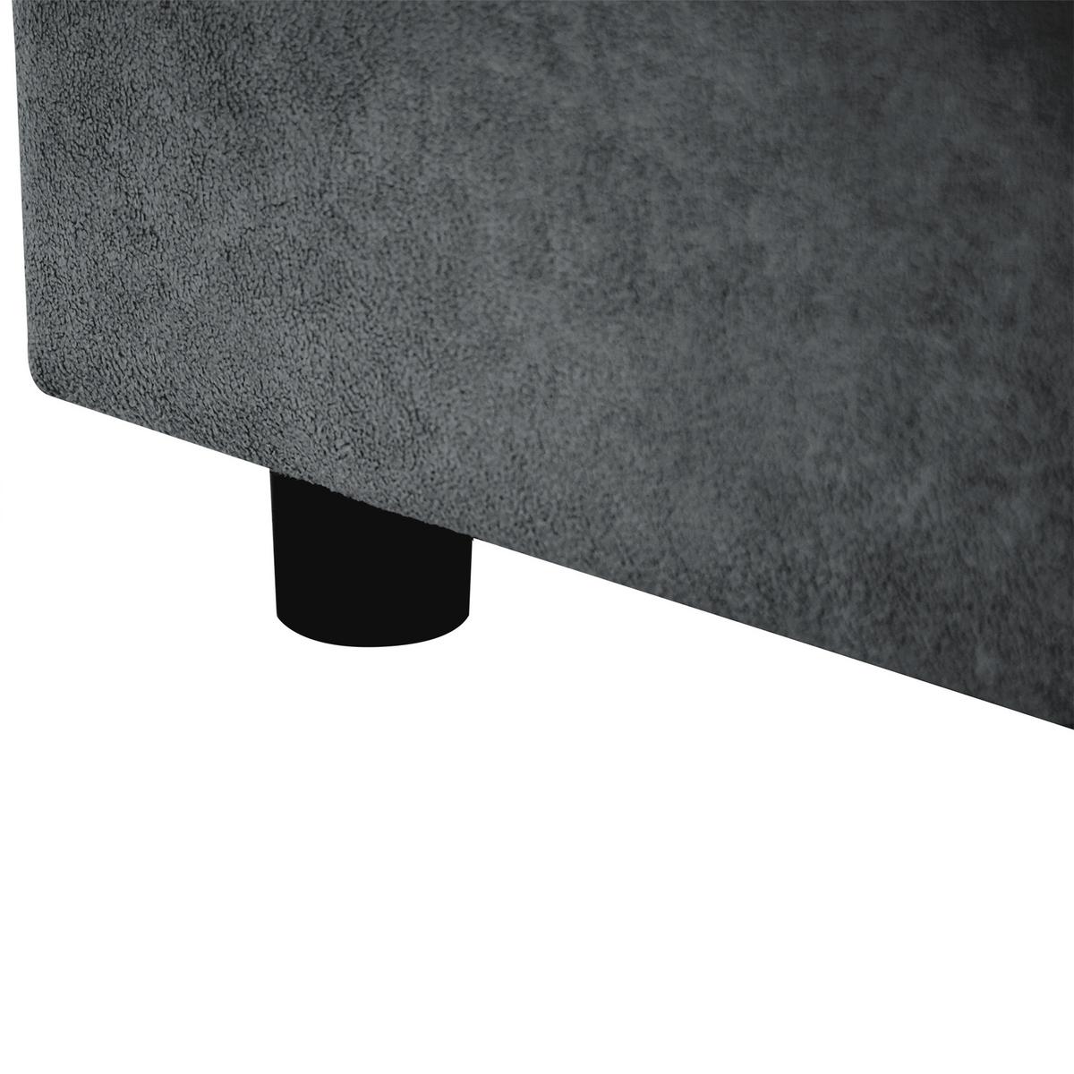 ECKSCHLAFSOFA Verona mit Bettkasten und universeller Ottomane 240 cm, Dunkelgrau - Dunkelgrau, Textil (240/148cm) - Beautysofa