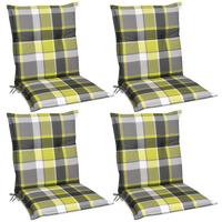 NIEDERLEHNERAUFLAGE Sunny BK 100/50/6cm Grün-Kariert 4tlg - Grün, Textil (50/6/100cm) - Beautissu 