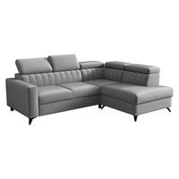 ECKSOFA Milano 2RRLXP, Seite: Rechts 2R+R+LXP - Hellgrau, Holz/Textil (249/195cm) - MIRJAN24