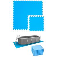 POOLMATTEN 7,5m² 32 EVA Matten 50 cm Blau - Blau, Kunststoff (50/50cm) - eyepower