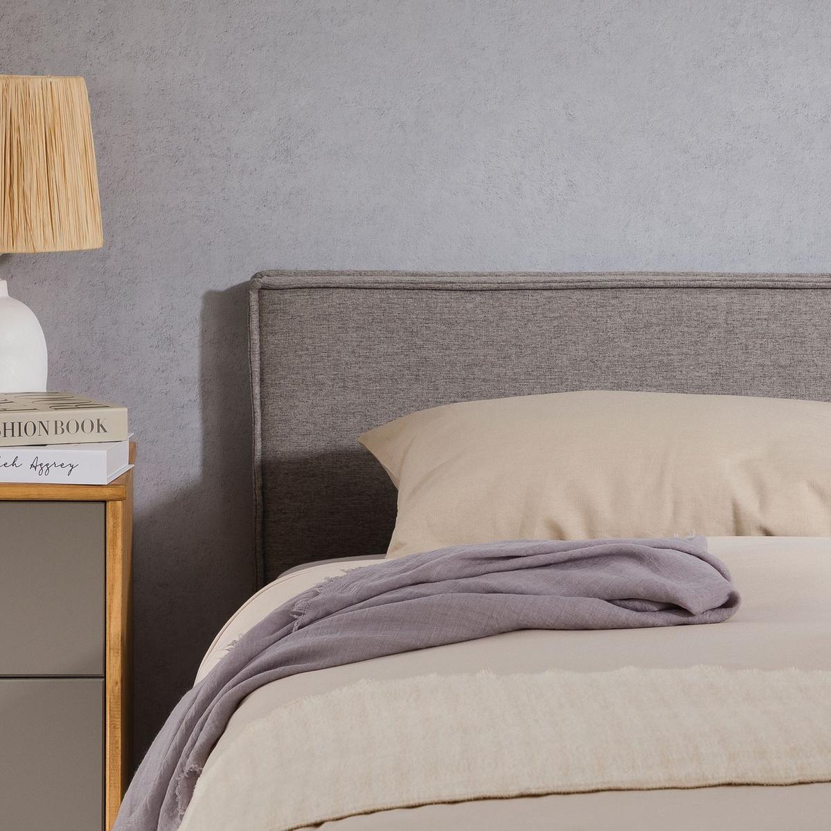 KOPFTEIL ANISA 90x190 cm grau - Grau, Textil (91/69/6cm) - IDIMEX