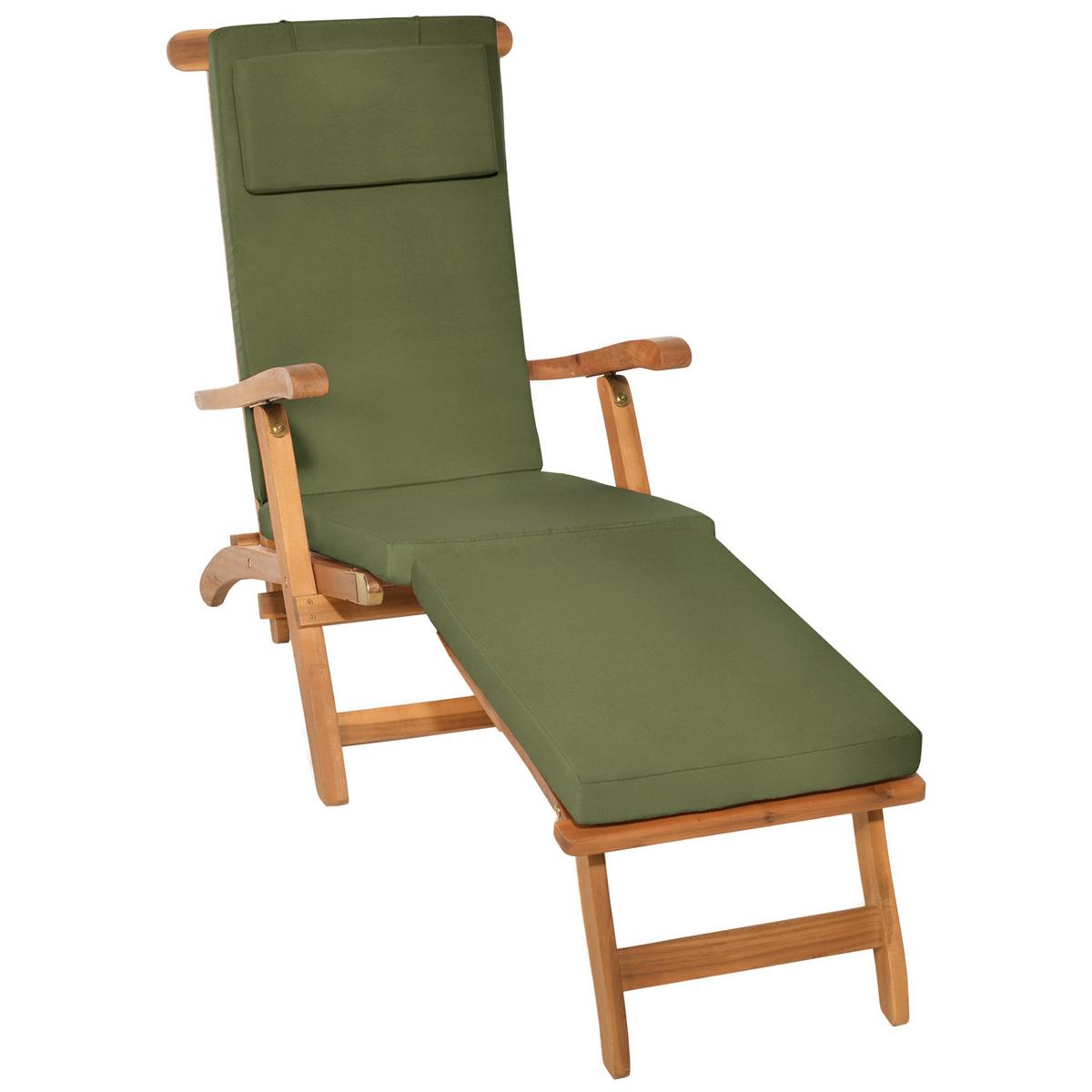 DECKCHAIRAUFLAGE Loftlux DC 175x45x5cm Olivgrün - Olivgrün, Textil (45/175cm) - Beautissu 