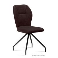 ESSZIMMERSTUHL (8er-Set) Dinnie 51x92x60 Schwarz/Espresso - Dunkelbraun/Schwarz, Kunststoff (60/92/51cm) - 58aufmkessel
