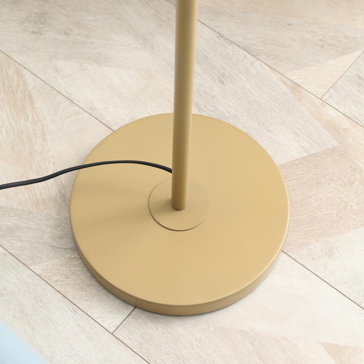 STEHLAMPE Leinen Stahl Cremeweiß - Weiß, Textil (25.5/25.5/157cm) - HOMCOM