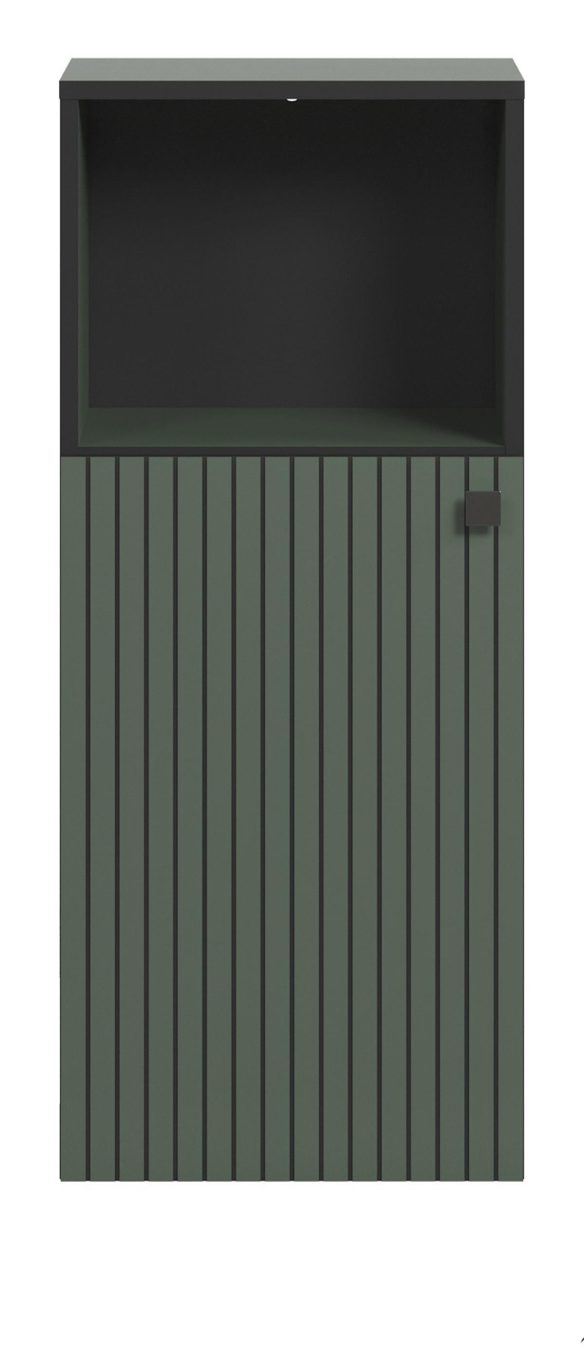 BADKOMMODE grün 40 x 95 cm, Badschrank in modernem Design - Schwarz/Grün, Holzwerkstoff/Metall (40/95/31cm) - Top.Furn