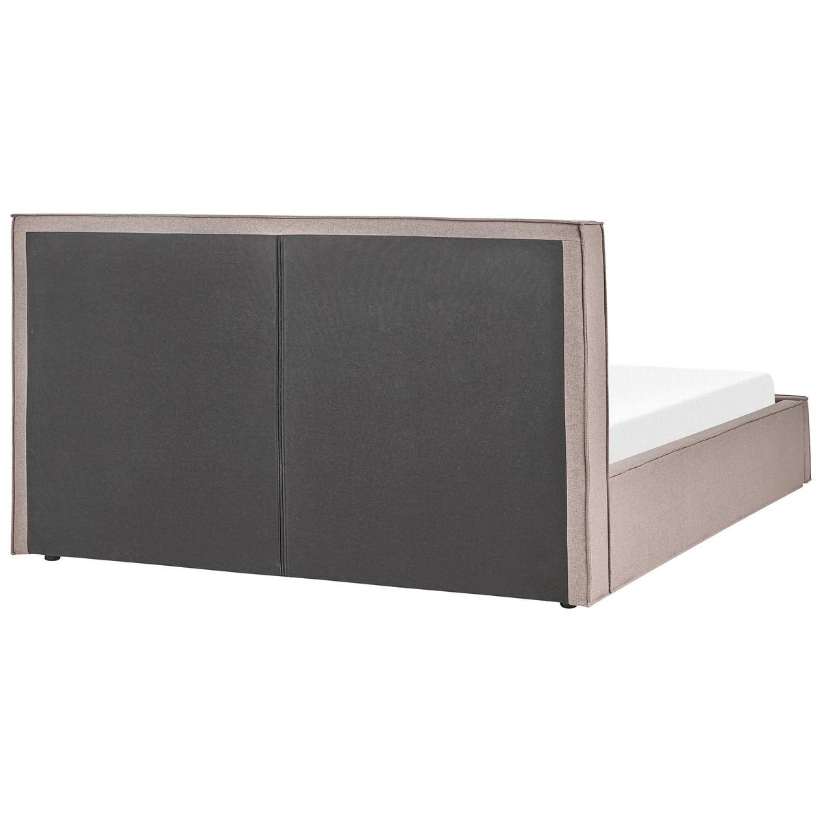POLSTERBETT 180/200 cm Taupe Moissac - Taupe, Textil (180/200cm) - Beliani