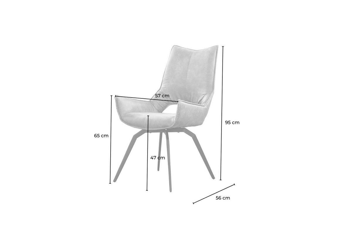 DREHSTUHL SIVO Hellgrau Webstoff - Hellgrau, Textil (57/95/56cm) - KAWOLA
