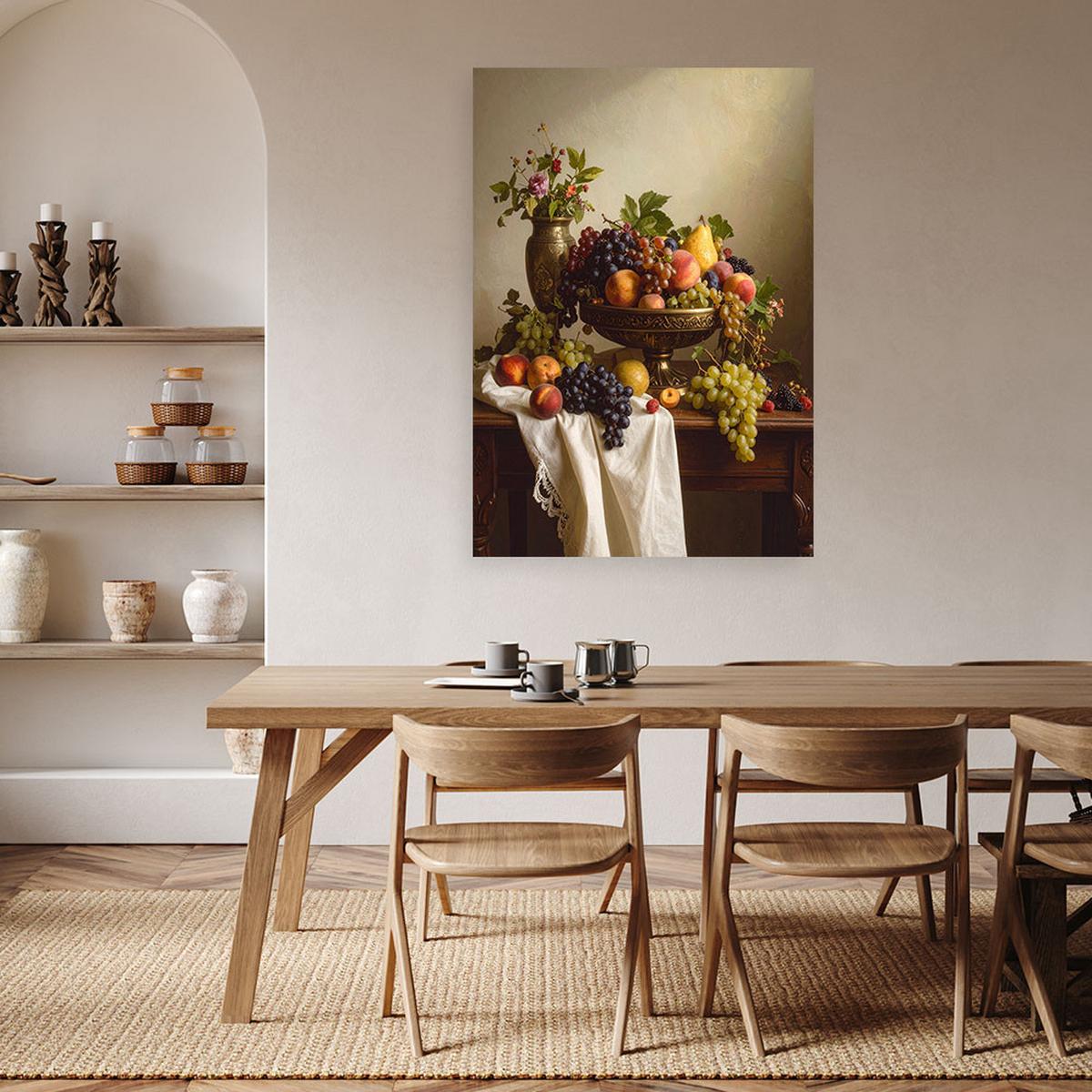 LEINWANDBILD Essen & Trinken 80x120cm - Multicolor, Textil (80/120cm) - Feeby