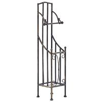 TOILETTENPAPIERSTÄNDER Metall Antik Optik schwarz Brisa - Schwarz, Metall (18/68/15cm) - Beliani