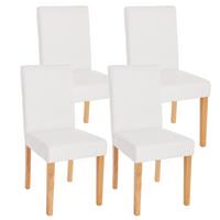 ESSZIMMERSTUHL Weiß 4er-Set - Weiß, Textil (43/90/56cm) - MCW