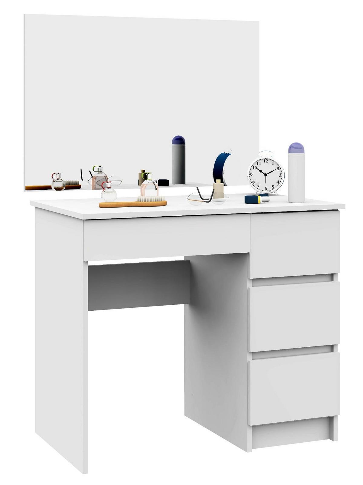 SCHMINKTISCH mit Spiegel - Weiß, Holzwerkstoff (90/142/50cm) - RAUMHIRSCH FURNITURE