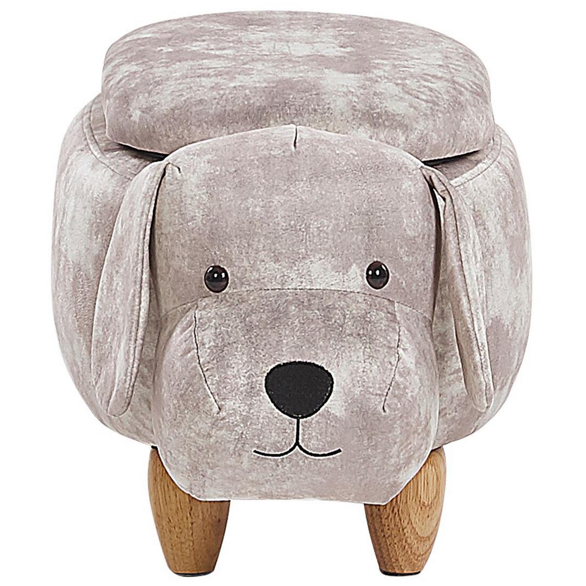 HOCKER Doggy 36/62/38 cm - Beige, Textil (62/38/36cm) - Beliani