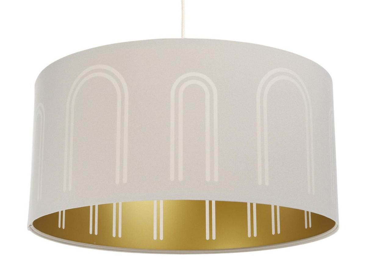 HÄNGELEUCHTE Gold 50/95 cm - Beige/Goldfarben, Kunststoff (25/0.6/95cm) - ONZENO