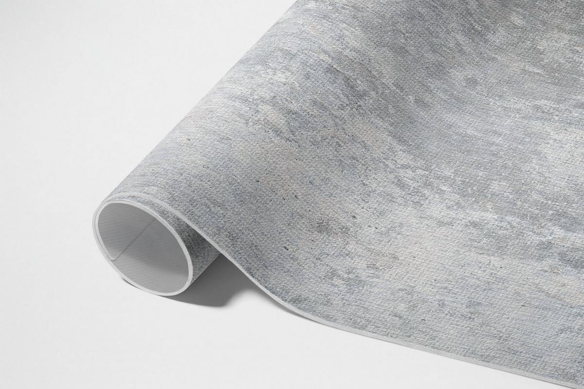 TEPPICH 60x90 cm Betonwand Steinstruktur - Platinfarben, Kunststoff (60/90cm) - Wallfluent