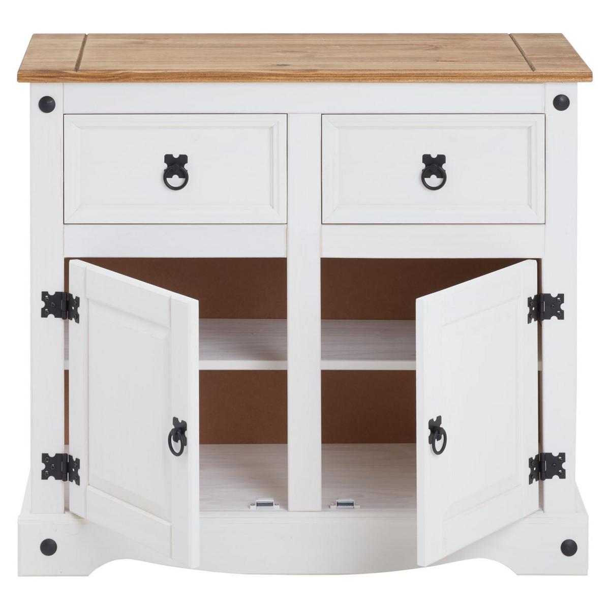 ANRICHTE CAMPO weiß/braun - Weiß/Braun, Holz (87/76/40cm) - CARO-Möbel