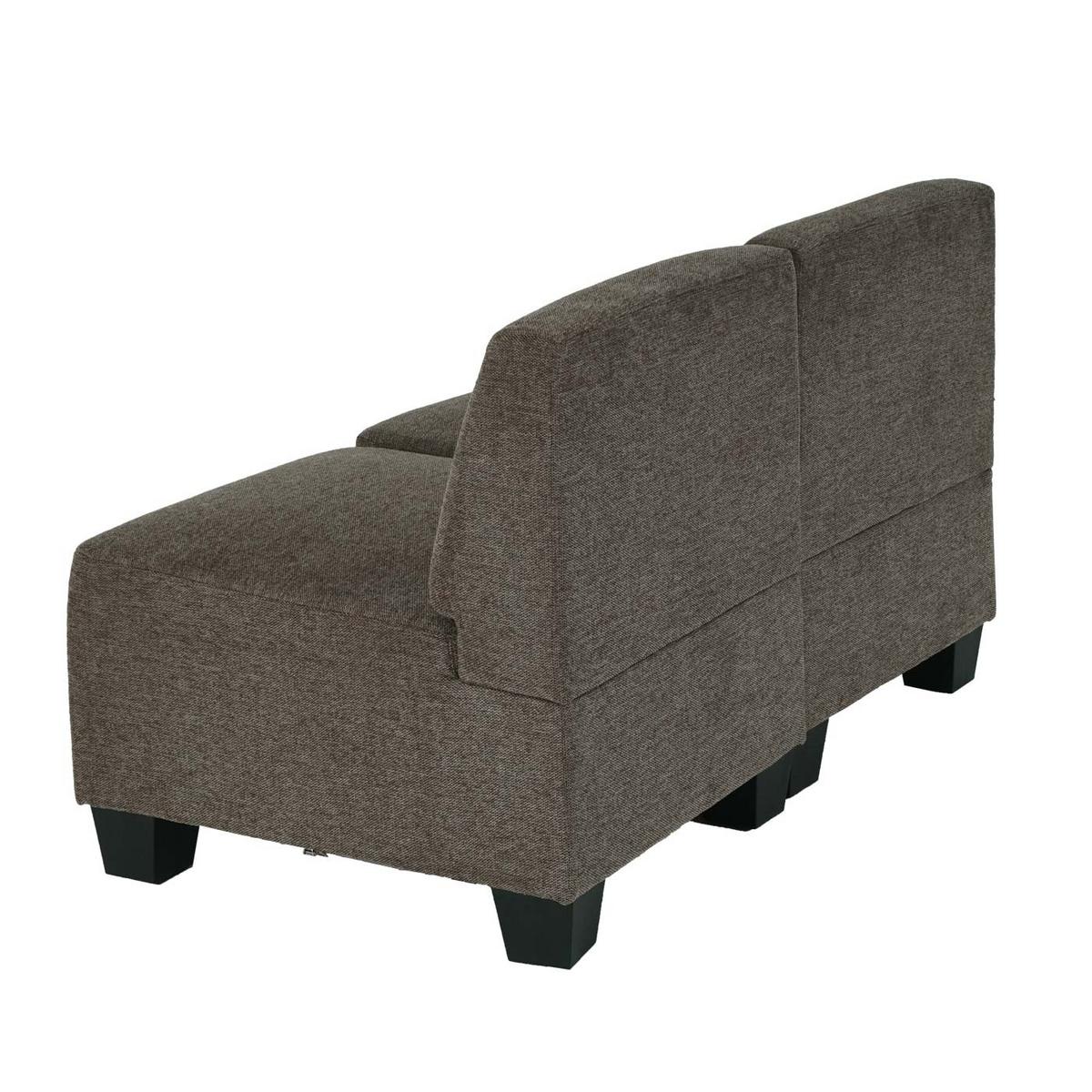2-SITZER SOFA COUCH MODULAR Braun - Braun, Textil (114/76/72cm) - MCW