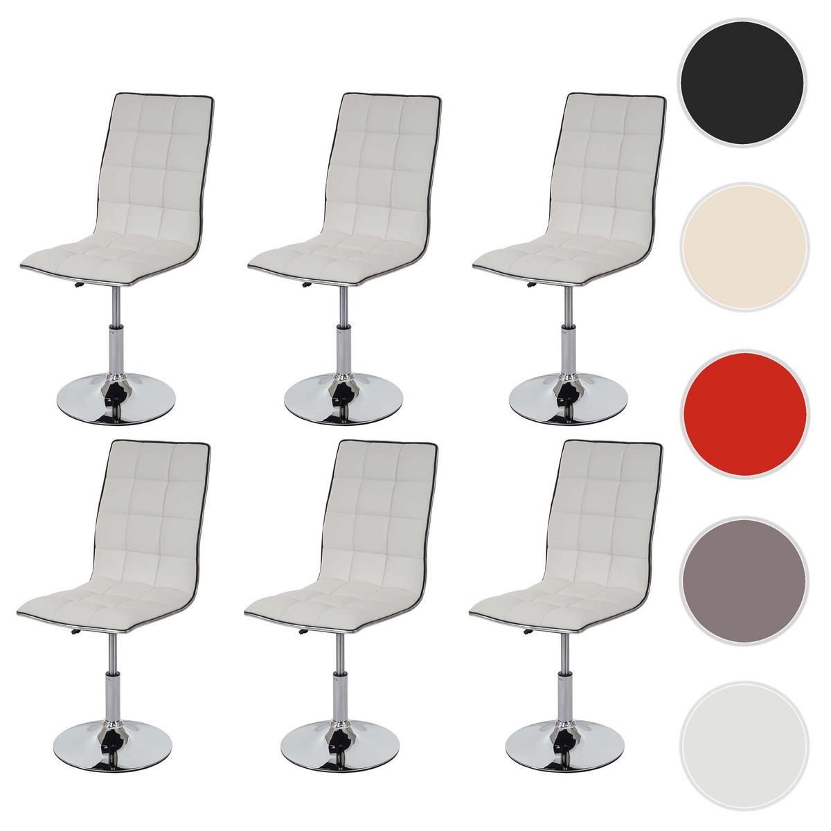 ESSZIMMERSTUHL Weiß 6er-Set - Weiß, Textil (43/103/54cm) - MCW
