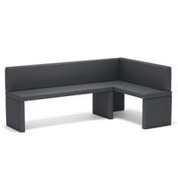 ECKBANK rechts OWEN Kunstleder, 142/196 cm Dunkelgrau - Dunkelgrau, Holz/Kunststoff (142/196cm) - Idohome
