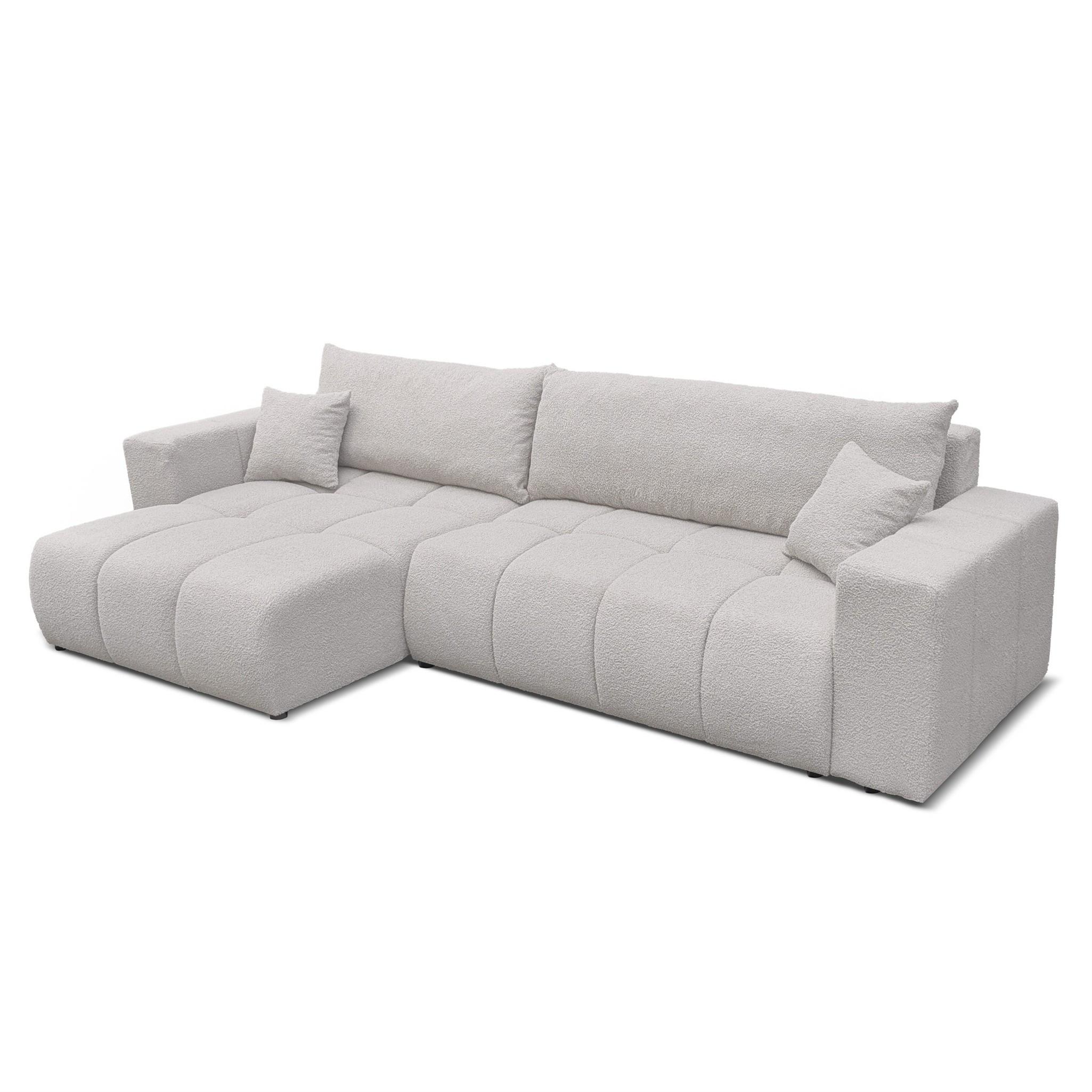 ECKSOFA Anabel Max Mit Schlaffunktion - Hellgrau, Holzwerkstoff/Textil (278/145cm) - Fun Möbel