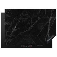HERDABDECKPLATTE Schwarz - Marmor Herdabdeckung Induktionsfeld 75x52 cm - Schwarz, Kunststoff (75/52/0.2cm) - MuchoWow
