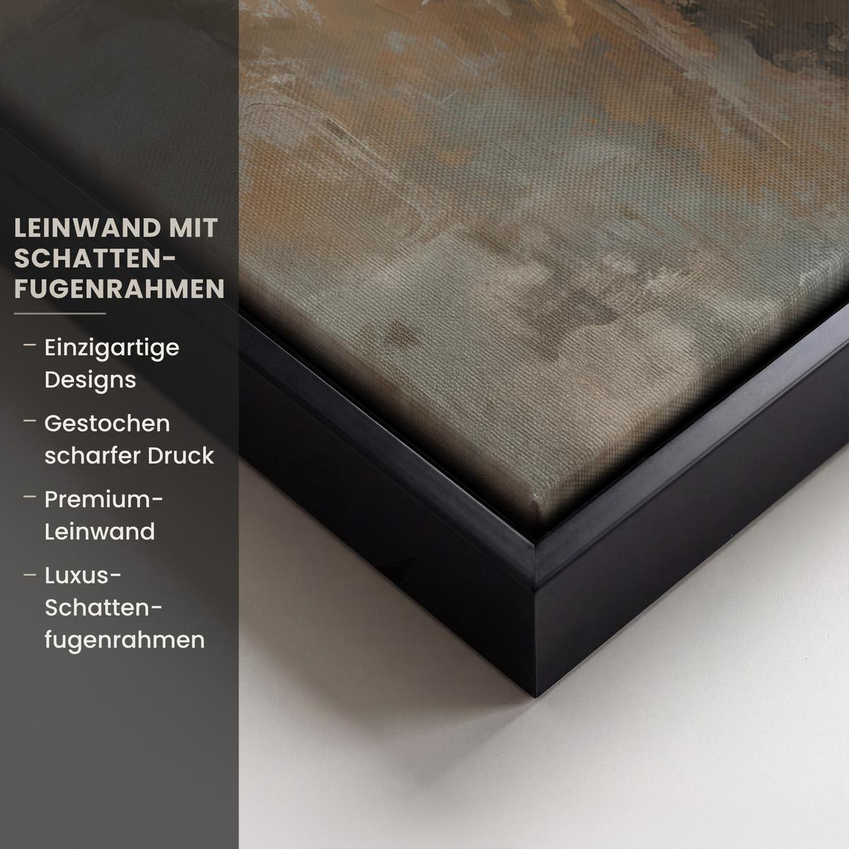 LEINWAND Bilder mit Rahmen - Abstrakt - Kreuz - Hand - Christentum - 40x30 - Hellbraun, Textil (40/30cm) - MuchoWow