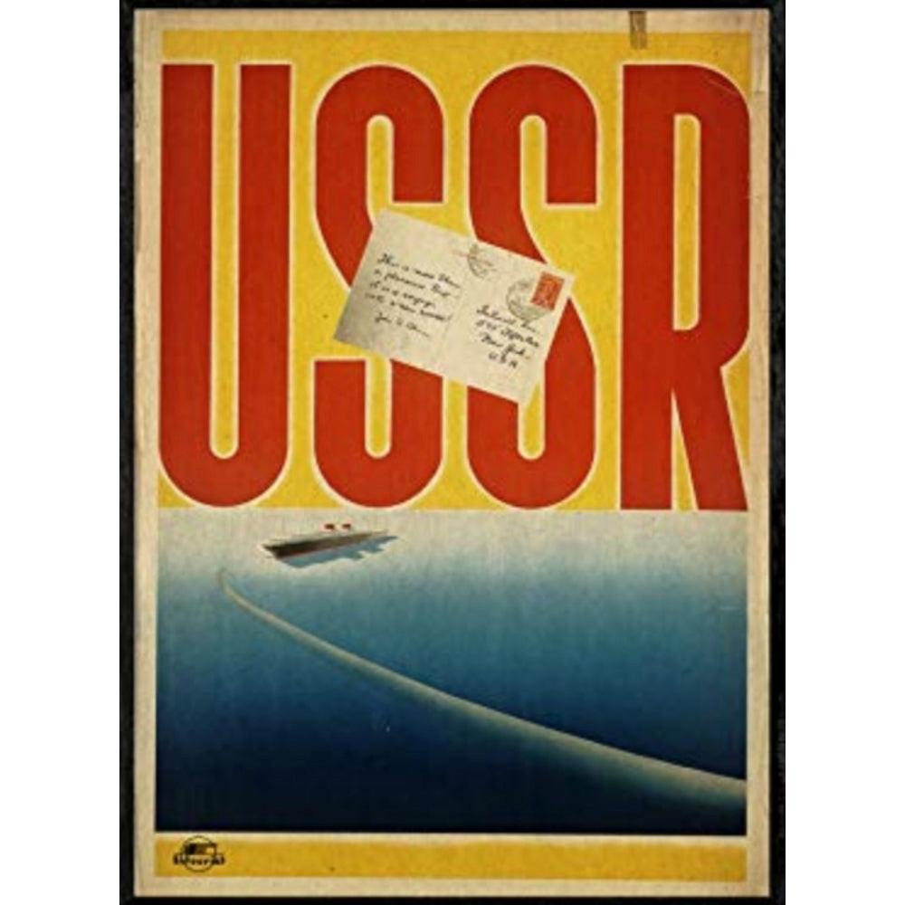 POSTER Udssr Reisen A3 Schwarzer Rahmen - Schwarz, Papier (29.7/5/42cm) - Nacnic