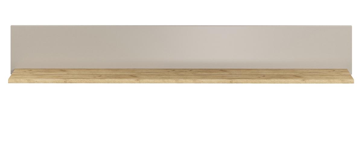 WANDBOARD Sand, Evoke Eiche, Wandregal 140 cm - Kaschmir, Holzwerkstoff (140/20/22cm) - Top.Furn