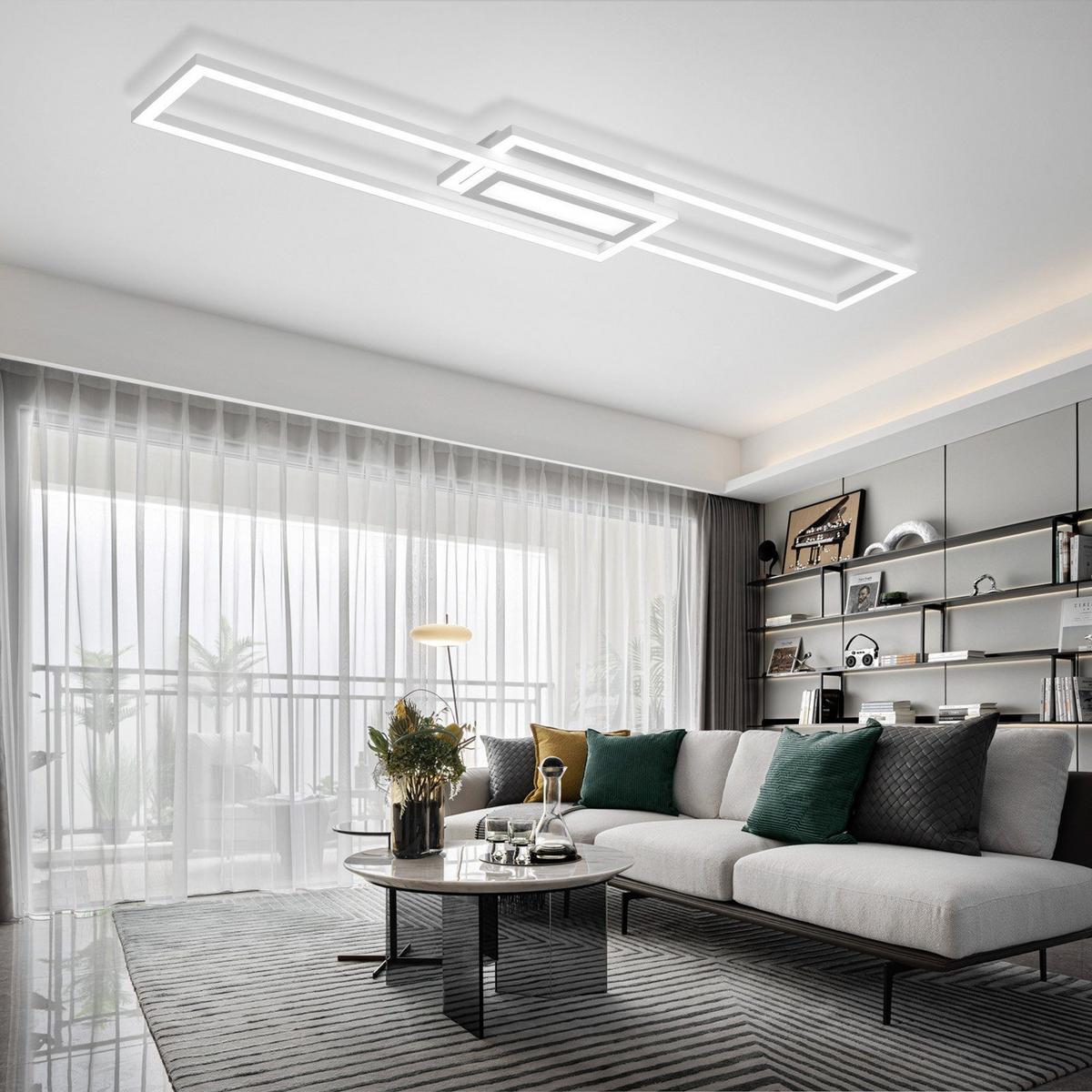 LED-DECKENLEUCHTE Mahan 17.2/95/5cm - Weiß, Metall (95/17.2/5cm) - Nettlife