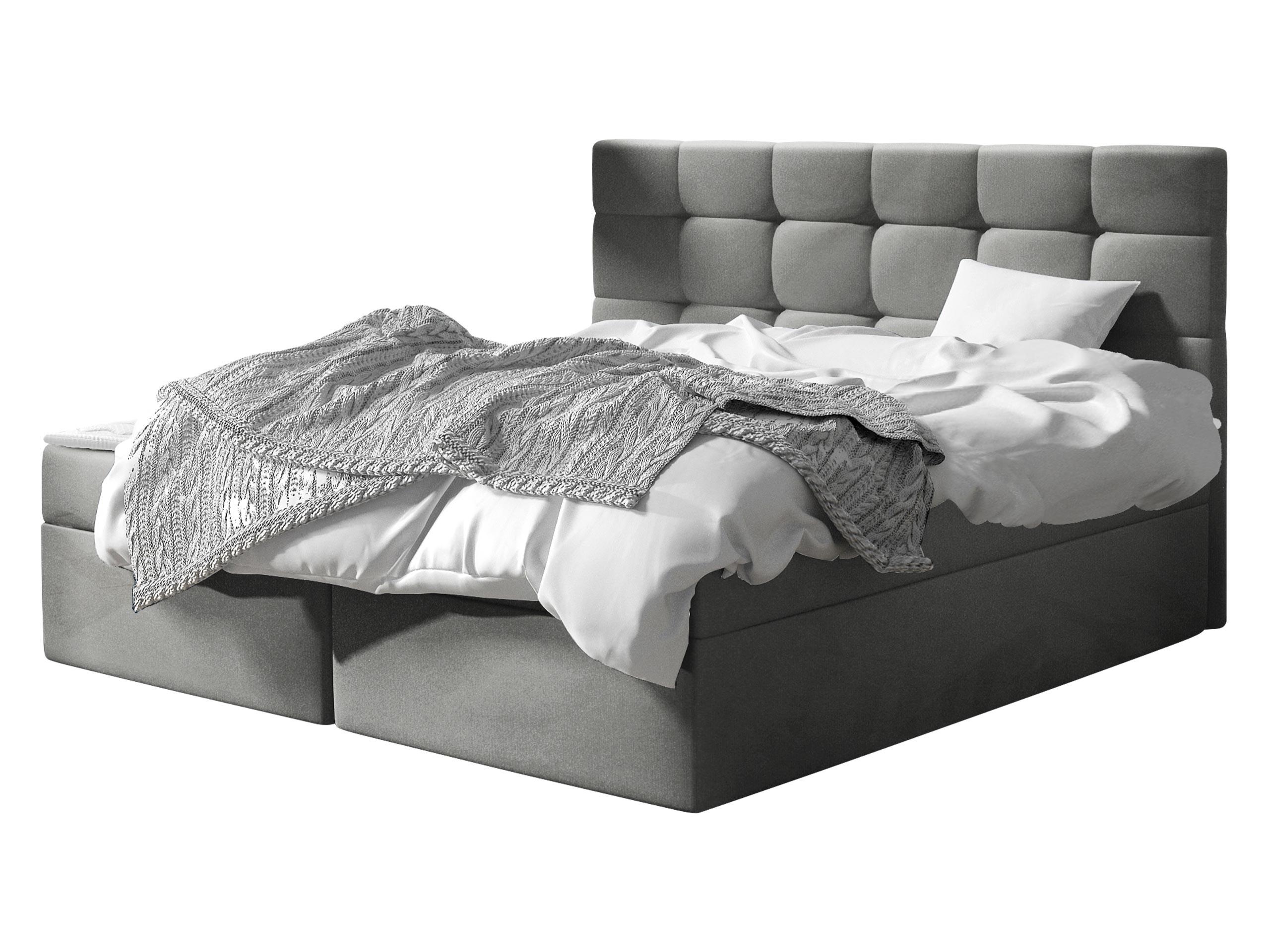 BOXBETT Luanda - H3 - Grau, Holzwerkstoff/Textil (160/200cm) - MIRJAN24