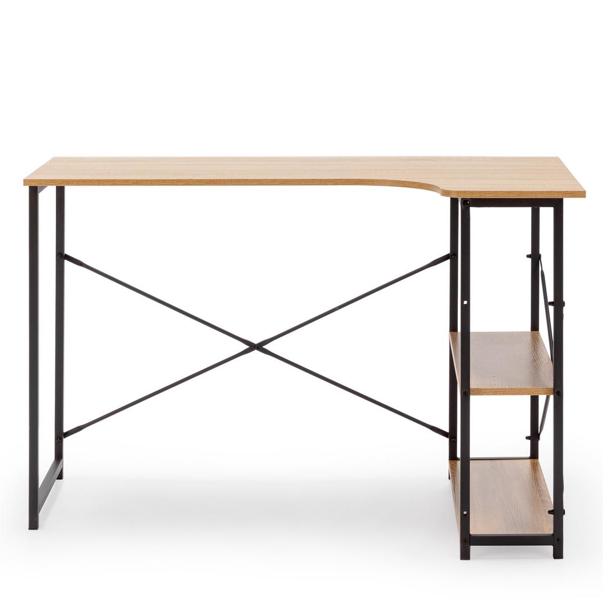 SCHREIBTISCH 120/73/75 Juani schwarz - Schwarz, Holzwerkstoff (73/120/75cm) - VS Venta-stock