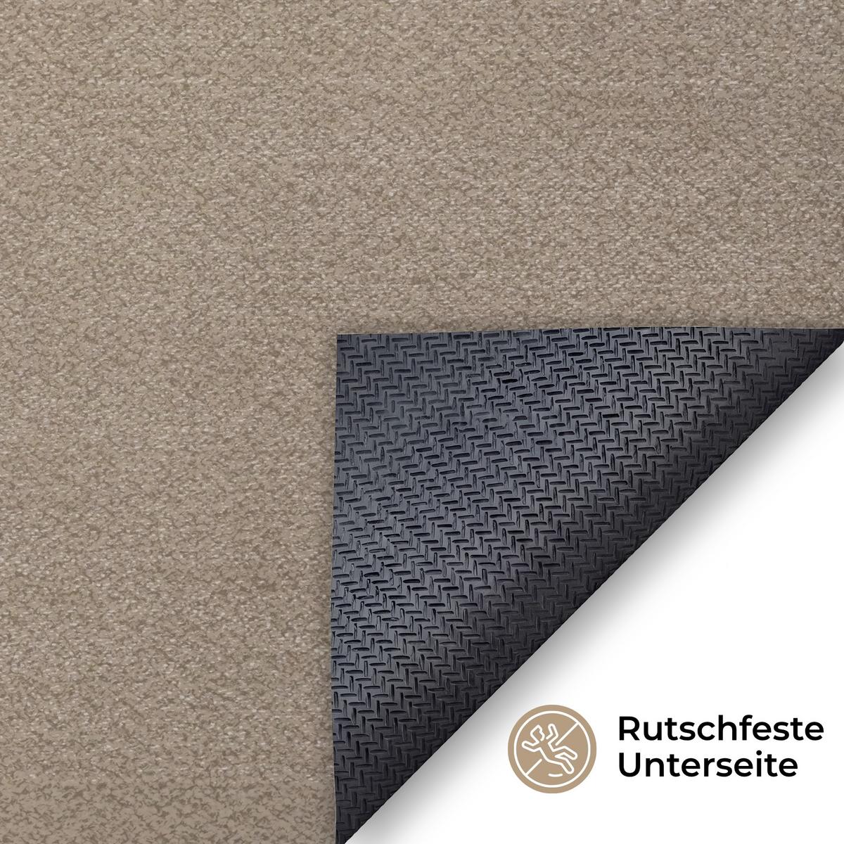 FUSSMATTE Glatte Oberflächen - Harmonisch - Wellenförmig Schmutzfangmatte 180x120 cm - Beige, Kunststoff (180/0.4cm) - MuchoWow