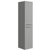 BADEZIMMERSCHRANK Saturnus mit 2 Türen Grau Matt - 35 x 35 x 130 cm - Grau, Holz (35/130/35cm) - Badplaats