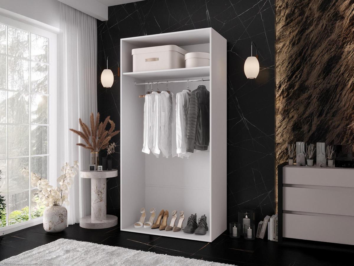 DREHTÜRENSCHRANK Zen 2L 100 cm - Schwarz/Eiche Artisan, Holzwerkstoff/Kunststoff (100/202/50cm) - MIRJAN24